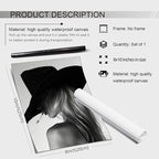 FuSatisYilife Trendy Black And White Wall Art Cool Western Woman Smoking Prints - Image 2