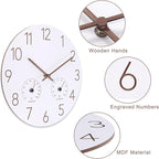 14 Inch Wall Clock, Wooden Frame Wall Clocks Decorative - Image 5