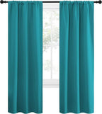 NICETOWN Peacock Blue Blackout Curtains Panels - Image 2