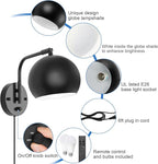 VATONI Wall Sconce with Remote Control, Dimmable Plug in Wall Sconces and - Image 4