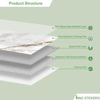 Marble Peel and Stick Waterproof Wall Paneling, Covers 38.75 Sq. Ft. - Image 3