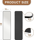 Delma Full Length Mirror, Wall Mounted, Freestanding or Leaning, Rounded - Image 2