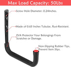 Garage Storage Ladders Hooks, 6 Pack Heavy Duty Utility Hanger, 9.8IN Wall - Image 5