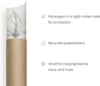 HAUS AND HUES Grey Floral Wall Art - Image 3