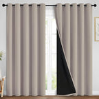 Yakamok 100% Blackout Curtains 84 Inches Long, 2 Thick Layers Heat and Full by Yakamok