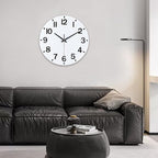 HZDHCLH Wall Clock 8 Inch Silent Non Ticking Wood Battery Operated White Wooden - Image 8
