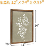 Framed Boho Wall Art Set of 4 for Wooded Minimalist Botanical Print Wall Art - Image 5