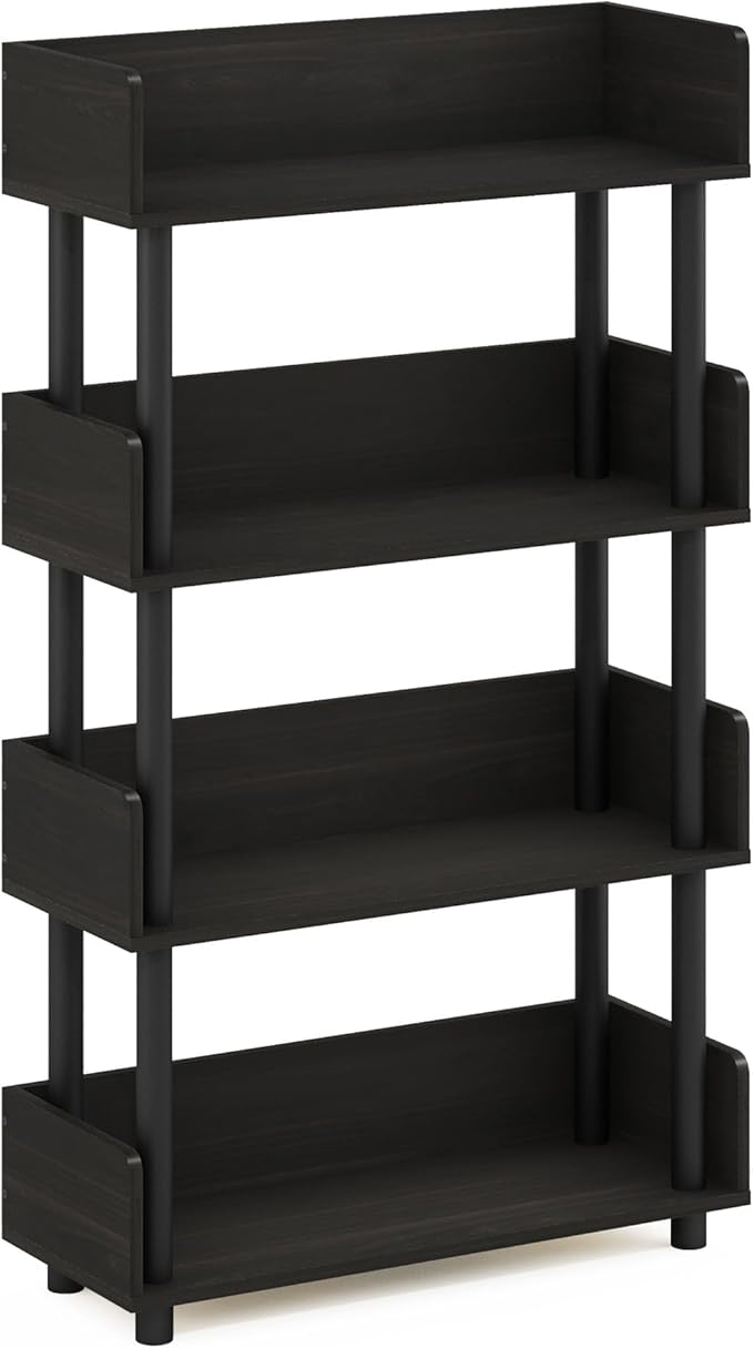 Furinno TURN-N-TUBE 4-Tier Display Shelf, Storage Shelves, Book Shelf, Open - Image 4