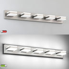SOLFART 5 Light Bathroom Vanity Light, Brushed Nickel Vanity Lighting Fixtures - Image 5