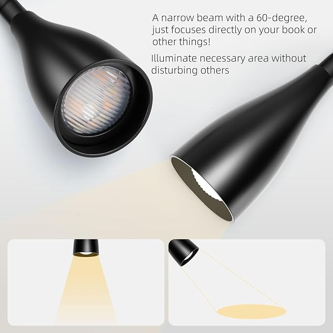 LiFMIRA Wall-Mounted LED Bedside Reading Light - Image 7