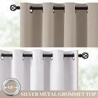 Yakamok 100% Blackout Curtain Panels 96 inches Cold and Light Blocking Drapes - Image 2