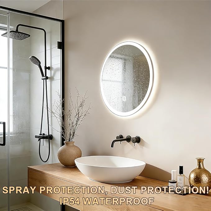 20 Inch Round LED Bathroom Mirror - Image 7