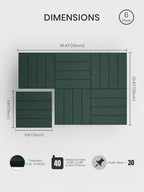 Bumusty Large Cork Board Alternative-36 x 24" Felt Bulletin Board Tiles - Image 2