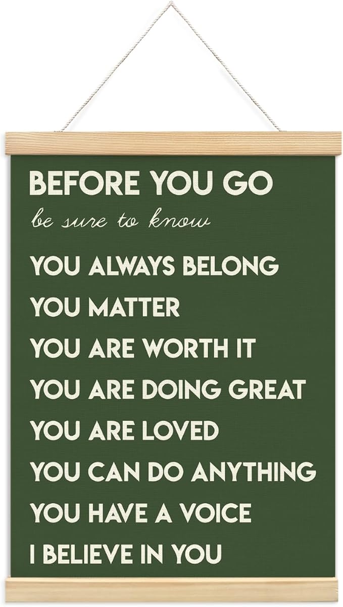 Mental Health Positive Inspirational Wall Art Decor, Therapist Office Signs by Unknown