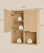 HAIOOU Fluted Bathroom Wall Cabinet - Image 3