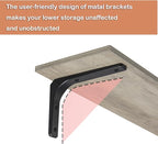 DINZI LVJ Long Wall Shelves, 23.6 Inch Wall Mounted Shelves Set of 2, - Image 9