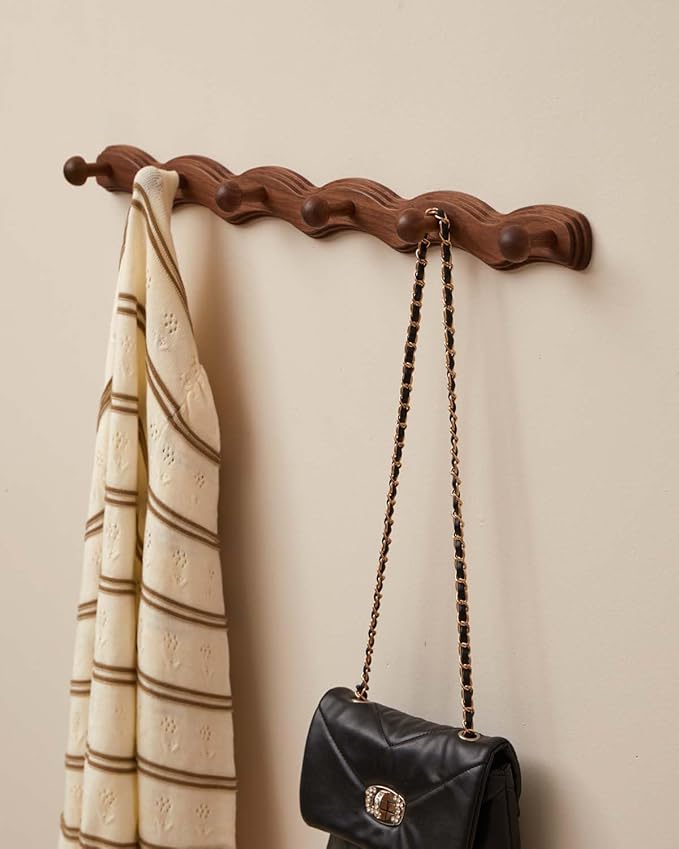 Wood Coat Rack Wall Mount - Image 2