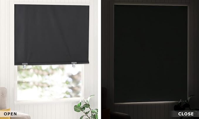 LazBlinds 100% Blackout Cordless Thermal Insulated UV Protection Privacy Curtain - Image 7