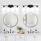 Indoi 4-Light Bathroom Light Fixtures, Matte Black Vanity Lights - Image 7