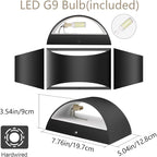 Aipsun Indoor Black Modern LED Wall Sconce Interior Wall Lights Set of 2 - Image 7