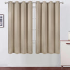 LEMOMO Khaki Blackout Curtains 66 x 63 Inch Length/Set of 2 Curtain by Lemomo