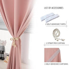 Self Adhesive Curtains, Stick Curtain Blackout Shades Window Cover Curtains - Image 2
