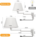 TRLIFE Dimmable Wall Sconce Plug in, Brushed Nickel Wall Sconces Set of Two - Image 6