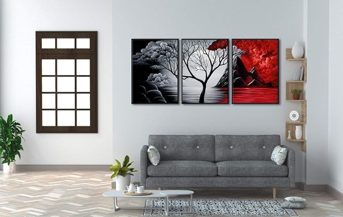 Wieco Art Extra Large Size Framed Canvas Art Prints Wall Art the Cloud Tree - Image 2