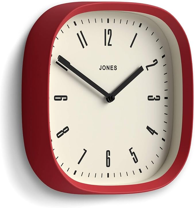 JONES CLOCKS® Marvel wall Clock | Modern Retro Rounded Square Clock | 10 inch | - Image 2