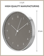 LUUK LIFESTYLE Silent Quartz Wall Clock, Nordic and Minimalist Design, Interior - Image 2