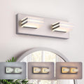 2-Light, 12.6-Inch Wall Lights Brushed Nickel Vanity Lights by BrightUpHomeWithLight
