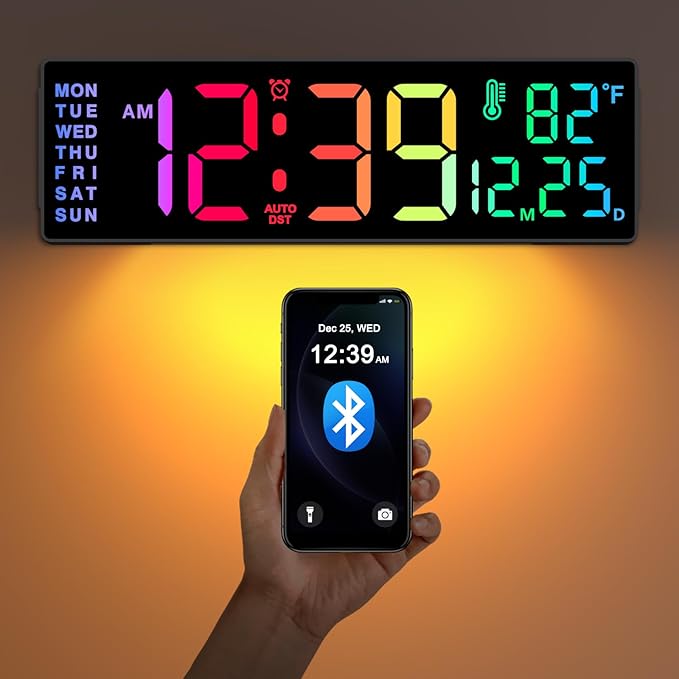 Soobest 14.2" Large Digital Wall Clock, LED Large Display, Gym Countdown Timer by Soobest