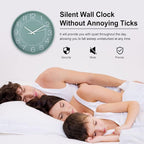HZDHCLH 10 inch Small Wall Clock, Battery Operated, Mint Green, Modern Quartz - Image 6
