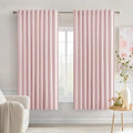 MIULEE Baby Pink Back Tab Blackout Curtains 63 Inch Length 2 Panels Set by MIULEE
