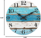 CHYLIN Wall Clock Beach Decor 12 Inch Coastal Nautical Ocean Clocks - Image 10