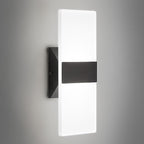 12 Inch Modern Black LED Wall Sconce, Indoor Dimmable Wall Lights, 12W by BrillianceMeetsDurability