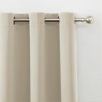 LEMOMO Blackout Curtains 52 x 120 Inch Long Light Beige Curtains Set of 2 - Image 6
