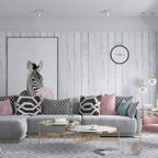 Abyssaly Peel and Stick Wallpaper 511.8"X 17.7" Thickened White Gray Wood - Image 7