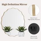 WallBeyond Round Wavy Mirror for Wall Decorative 36 inch, Modern Round Mirror - Image 5
