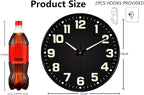 12 Inch Silent Wall Clocks Battery Operated, Glow in The Dark Wall Clock - Image 3