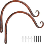 FEED GARDEN 2 Pack 8 Inch Hanging Plant Bracket Wall Hooks Decorative Plant by FEEDGARDEN
