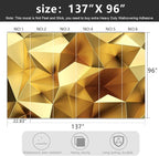 -3D Gold Geometry Fabric Wallpaper Living Room Bedroom Bathroom Modern Large - Image 4