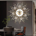 SIN&MI Large Wall Clocks, Silent Sunflower Shape Chic Decorative Wall Clock - Image 7