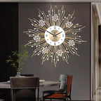 SIN&MI Large Wall Clocks, Silent Sunflower Shape Chic Decorative Wall Clock - Image 6
