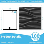Art3d 100 Pack Decorative 3D Wall Panels, 97 Sq.Feet PVC Interior Wall Décor - Image 2