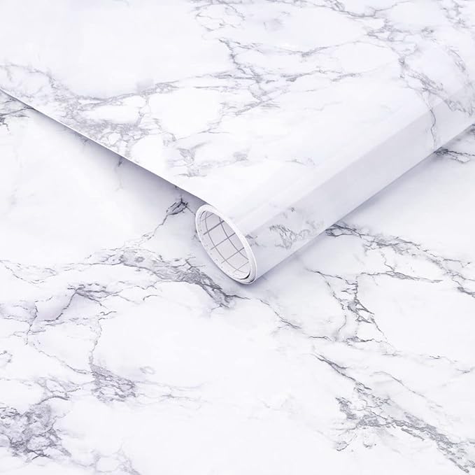 Arthome White Marble Contact Paper by ArthomeWALLDECOR