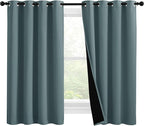 NICETOWN 100% Blackout Curtains 57 inches Long, Double-Deck Completely Blackout by NICETOWN