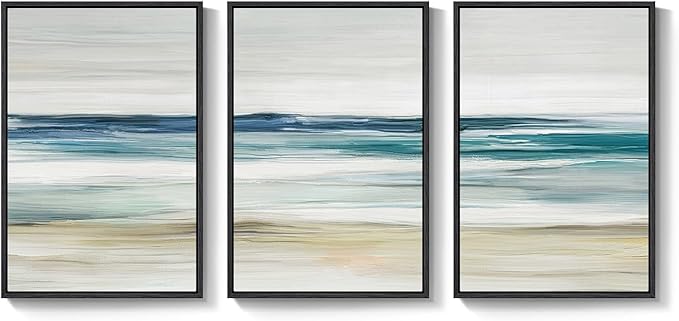 Framed Abstract Coastal Wall Art - Image 9