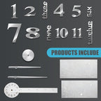 Junkin 3D Large Frameless DIY Wall Clock Modern Decor Family Quote Wall - Image 2