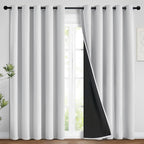 Yakamok 100% Blackout Curtains 84 Inches Long, 2 Thick Layers Heat and Full by Yakamok
